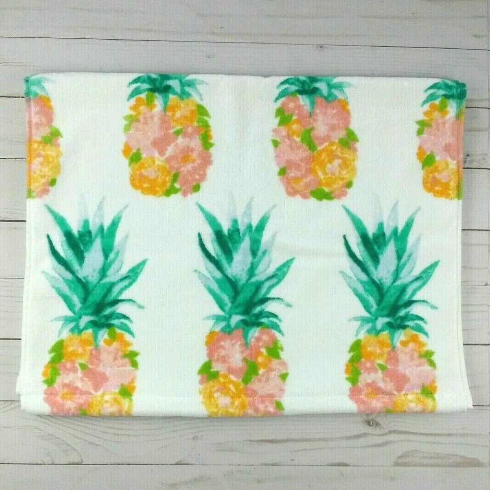 Deborah Connolly Bath Towel Set Floral Pineapple - Picture 3 of 4
